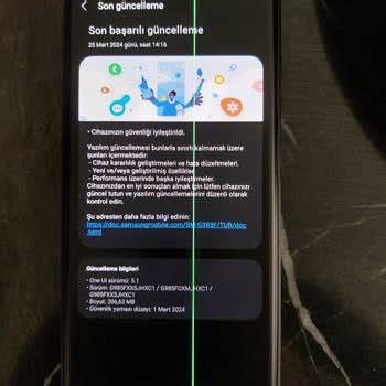 Samsung Telefon S Ekranda Ye Il Izgi Ikayetvar