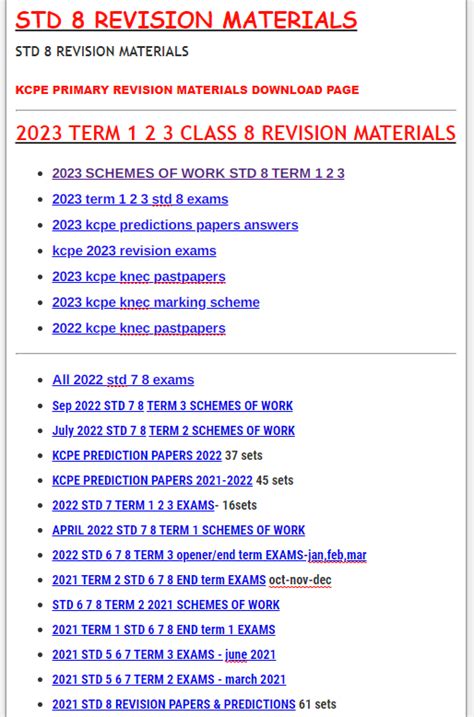 Kcpe Knec Marking Scheme Kcse Revision