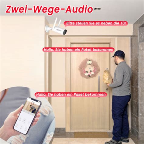 Wlan Au En Kabellos Berwachungskamera Set System Funk Audio Cctv Ch