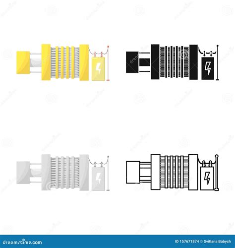 Car Alternator Vector Icon On White Background Flat Vector Car