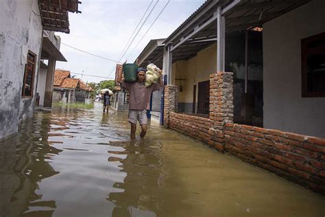 Ratusan Rumah Di Cirebon Terendam Banjir Luapan Sungai Cisanggarung