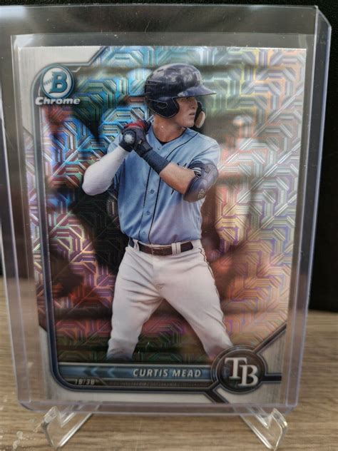 2022 Bowman Chrome Curtis Mead MOJO Refractor BCP 223 Tamp Bay Rays EBay