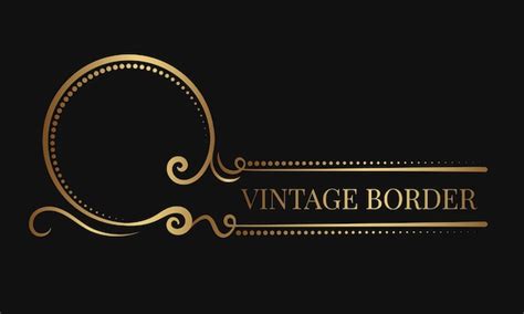 Premium Vector Vintage Ornament Logo Border Gold Decoration