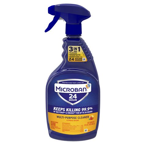 Microban Hour Multi Purpose Cleaner And Disinfectant Spray Citrus