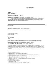 SOAP NOTE Pdf SOAP NOTE Patient Name Janet Miller Date Age Sex F SUBJECTIVE