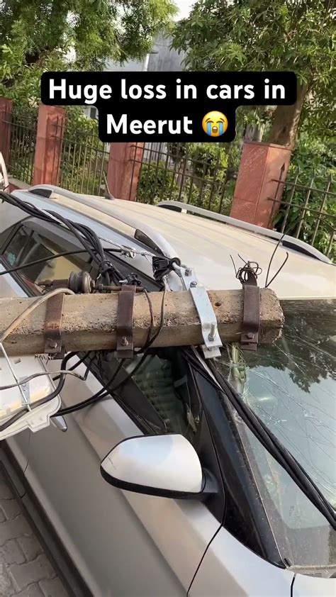 Electricity Pillars Falls On Cars In Meerut Shorts Ytshorts Creta