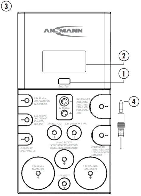 Ansmann 1900 0100 Battery Tester Energy Check LCD Instruction Manual