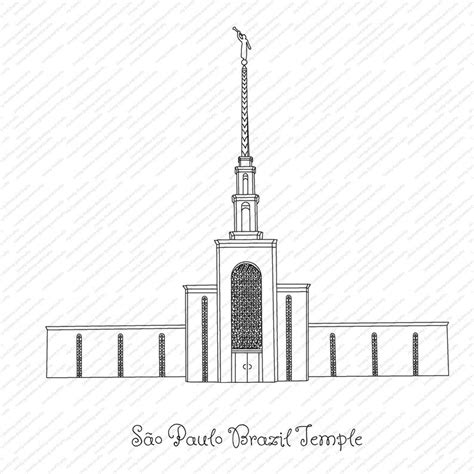 São Paulo Brazil Lds Temple Svg File Digital Download Etsy