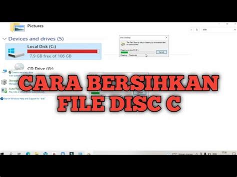 Cara Membersihkan Local Disk C YouTube