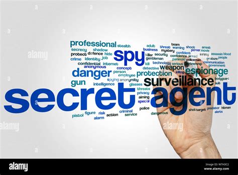 Secret Agent Concept Word Cloud Background Stock Photo Alamy