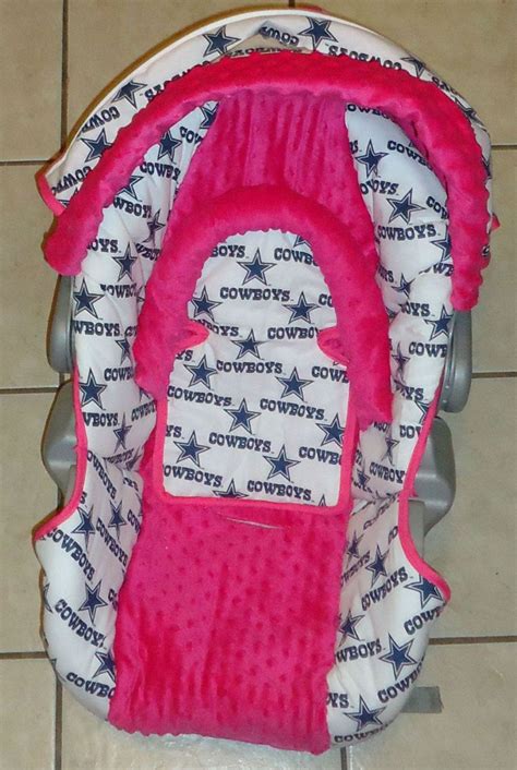 Hot Pink Dallas Cowboys Baby Car Seat Cover | Dallas cowboys baby, Baby ...