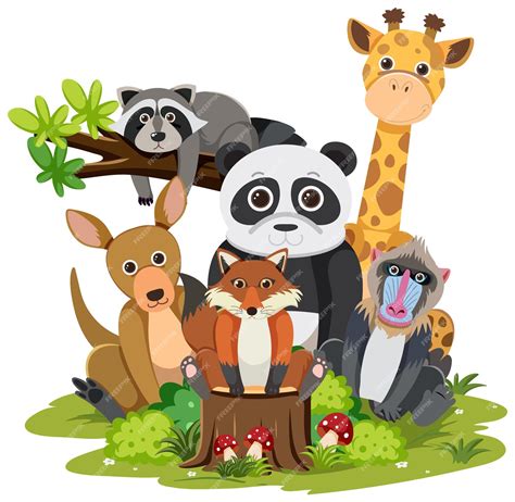 Group Of Wild Animals Clipart