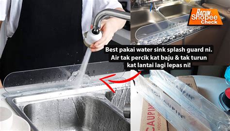 Air Sinki Tak Terpercik Basah Kat Baju Lepas Pasang Water Sink Splash