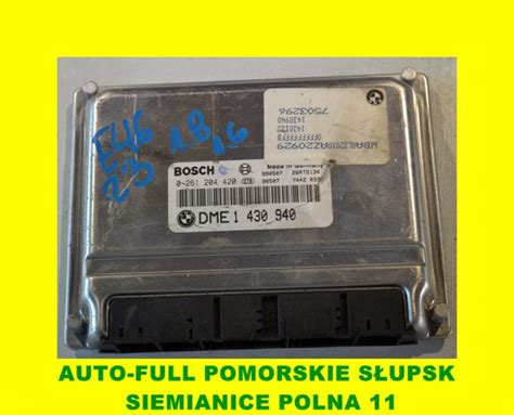 BMW E46 KOMPUTER STEROWNIK BOSCH 0261204420 DME 1430940 0261204420 Za