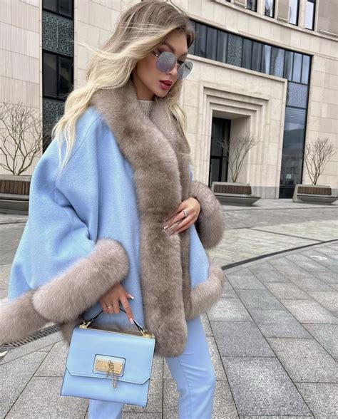 Valentina Safronova In A Stunning Winter Blue Jet Set Babe Fashion Look