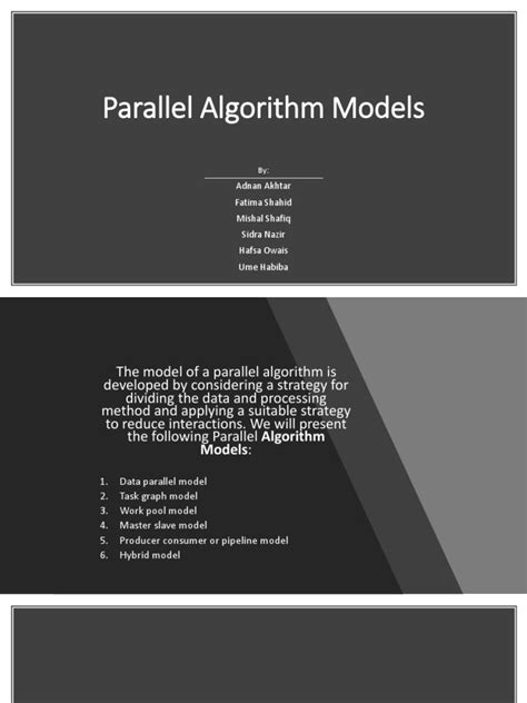 Parallel Algorithm Models | PDF | Parallel Computing | Algorithms