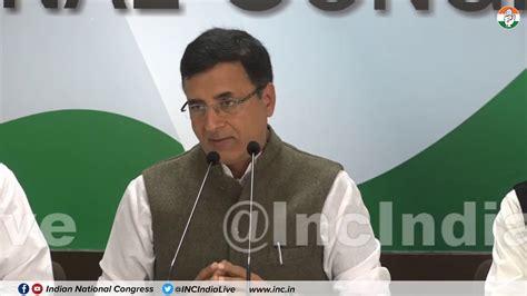 Aicc Press Briefing By Randeep Surjewala On Augusta Westland Youtube