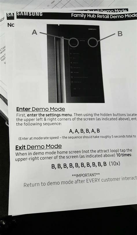 Samsung Family Hub fridge demo: how to disable it : r/Bestbuy