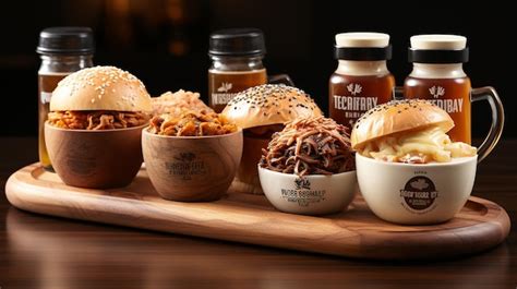 Premium AI Image | Indulgent Platter of Gourmet Sliders Featuring