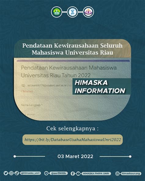 Pendataan Kewirausahaan Seluruh Mahasiswa Universitas Riau Periode