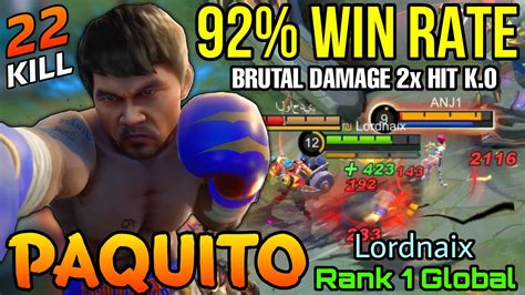 Win Rate Paquito Brutal Kills Gameplay Top Global Paquito