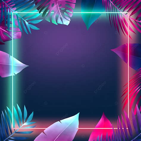 The Best Of 10 Neon Light Effect Tropical Plant Border Paid And Free