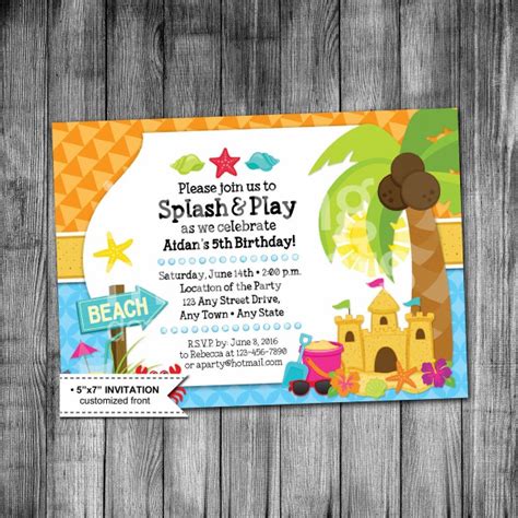 Free 20 Beautiful Beach Party Invitation Designs In Psd Vector Eps