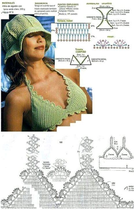 Các mẫu và chart móc bikini bằng len đẹp mê li cho bạn