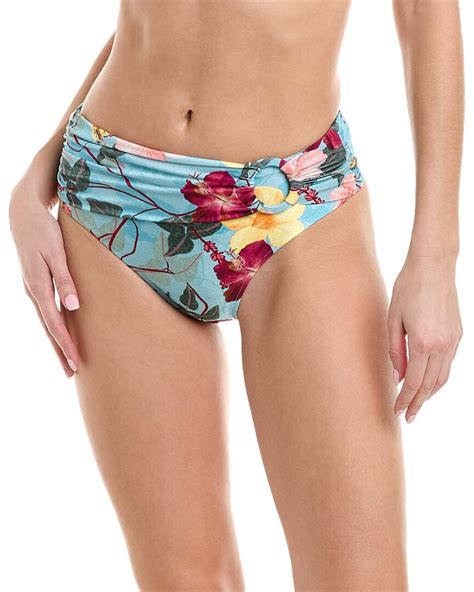 Patbo Hibiscus Cheeky Bikini Bottom In Blue 80 Off Editorialist