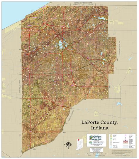 LaPorte County Indiana 2021 Soils Wall Map | Mapping Solutions