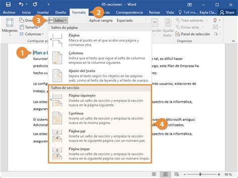 Que Son Las Secciones En Word Image To U