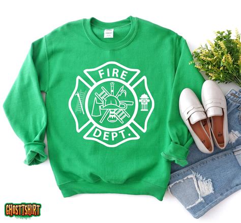 Fire Department Logo Uniform Fireman Symbol Firefighter Gear Sweatshirt