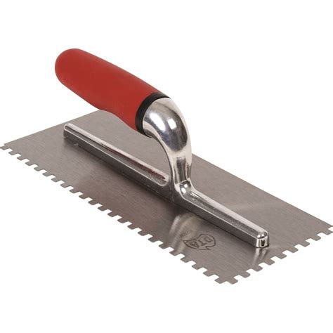 TROWEL – ADHESIVE 8MM WITH RUBBER HANDLE - Tilers Trade Tools| All ...