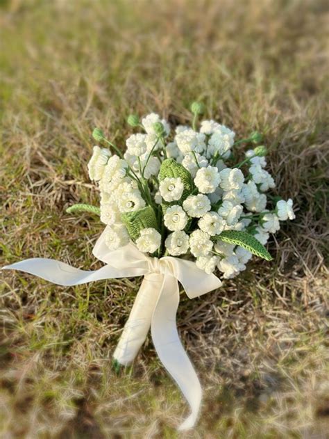 Crochet White Lilies Of Valley For Wedding Flower Haken Trouwen