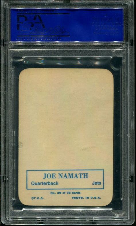 1970 Topps Super Glossy 29 Joe Namath PSA 8 HOF 12208210 All Star