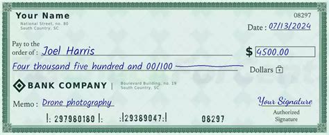 How To Write A Check For 4500 Dollars Spell 4500 On A Check