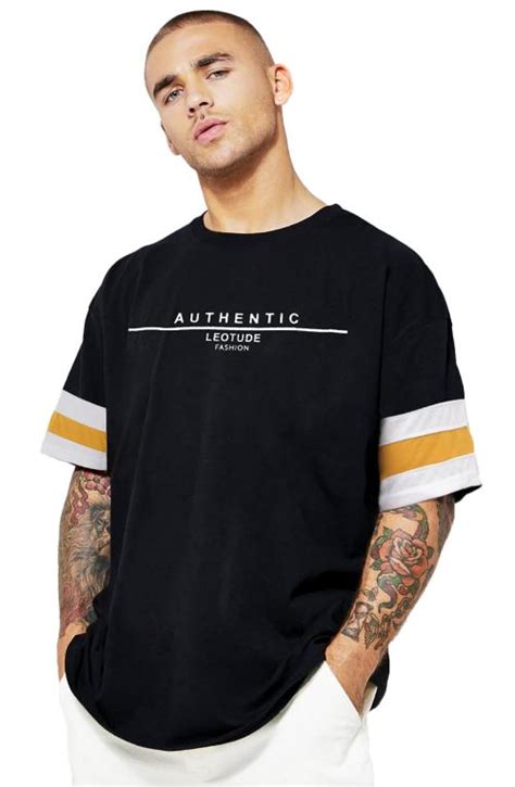 Leotude Oversized Cottonblend Half Sleeve T Shirt For Men S Jiomart