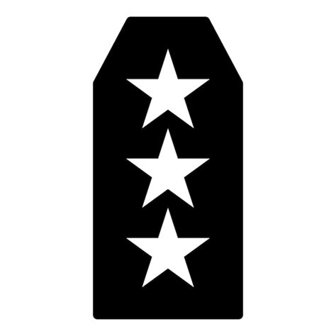 Plantilla de diseño vectorial del logotipo del icono de rango militar