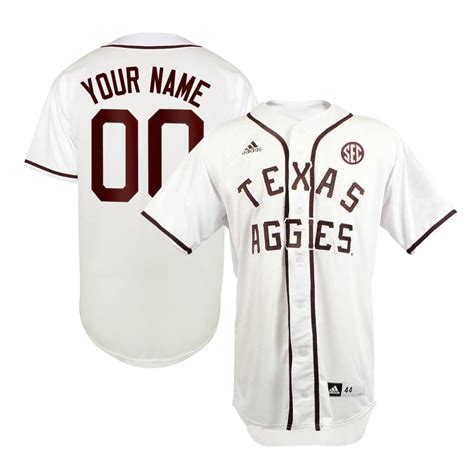 Texas A&M Aggies Baseball Custom Jersey – All Stitched – Klein Studio