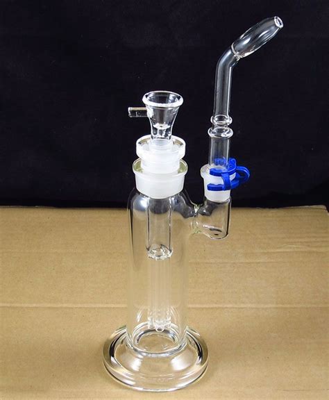 2019 Sheldon Black Glass Bong Six Shooter Bubbler Smoking Water Pipe