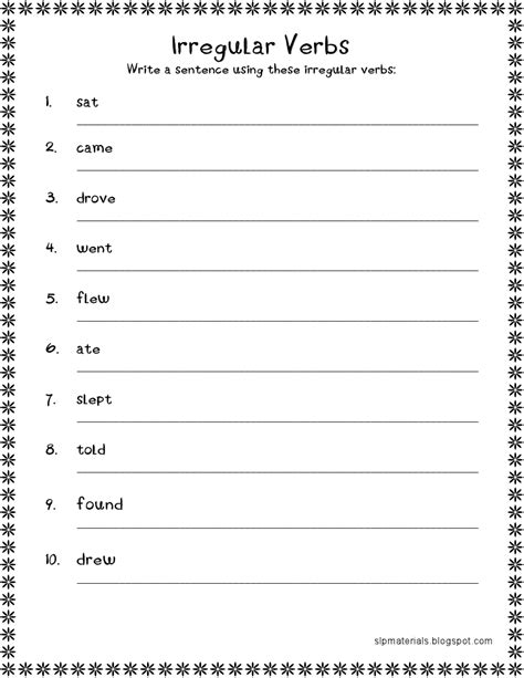 Irregular Verbs Worksheet Spanish – Kidsworksheetfun