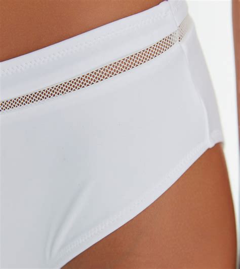 Buy Trendyol Mesh Detailed High Waist Bikini Brief In White Thstreet