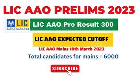 Lic Aao Prelims Result Date Lic Aao Pre Expected Cutoff