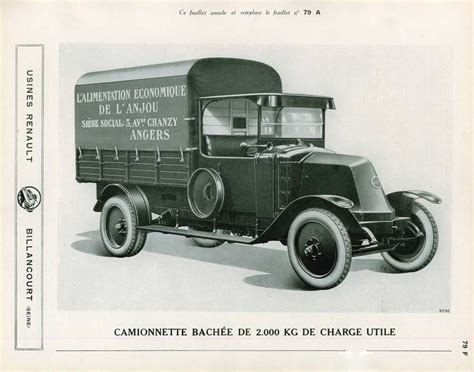 1918 1930 Camion Renault Camionnette Vieux Camions