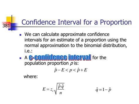 Ppt Confidence Intervals For Proportions And Variances Powerpoint