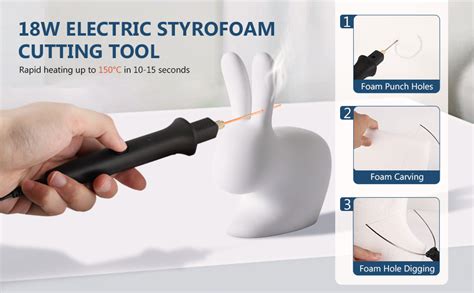 3 In 1 Electric Hot Wire Foam Cutter 18W Styrofoam Cutting Tool