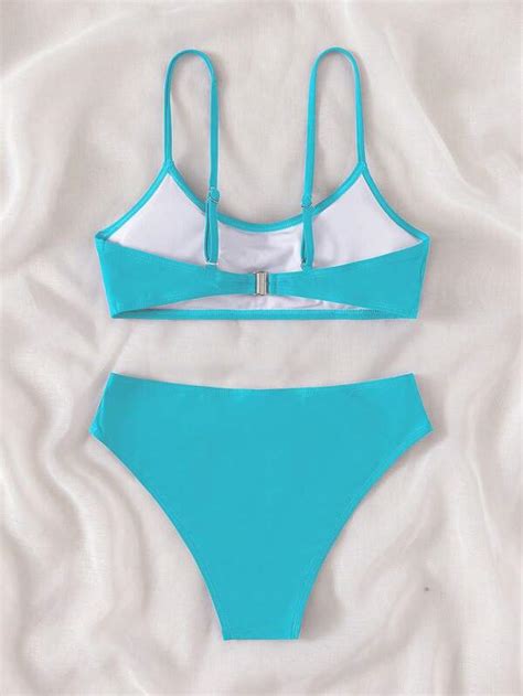 SHEIN Teen Girls Solid Bikini Swimsuit SHEIN USA