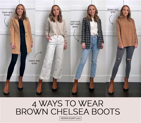 Outfits With Brown Chelsea Boots Merrick S Art Brown Booties