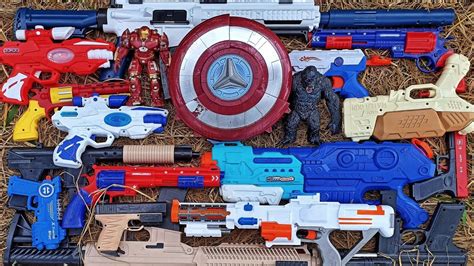 Collecting 7 Sniper Rifles And Ak47 Gun Pistol Cowboy Captain America