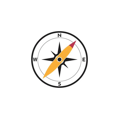 Compass logo design. pointer north, south, east, west, compass symbol ...